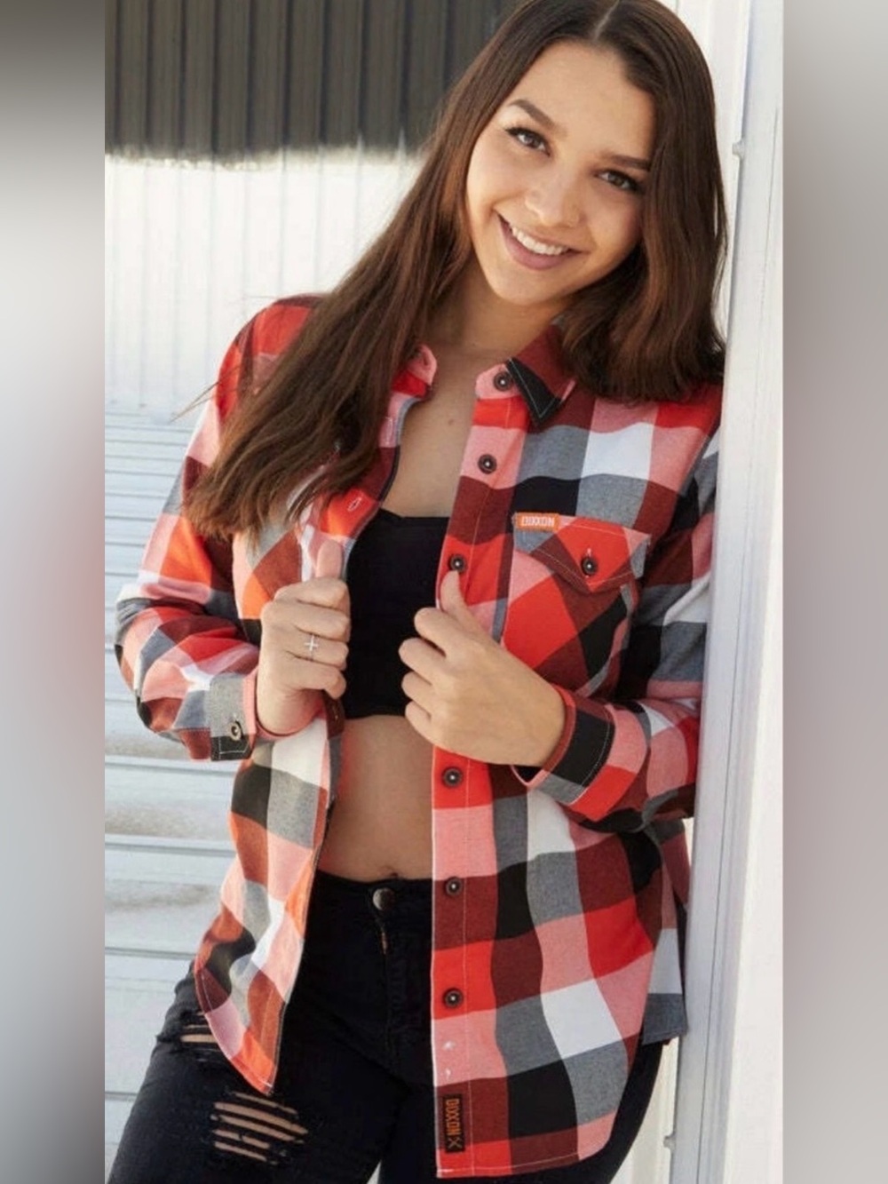 DIXXON Flannel Ironhead Red Black Flannel Shirt M